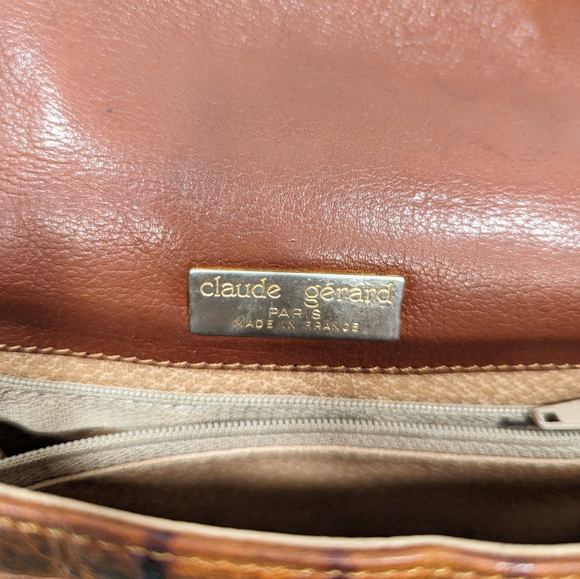 Claude Gerard Vintage Embossed Leather Crossbody Bag - Picture 9 of 9